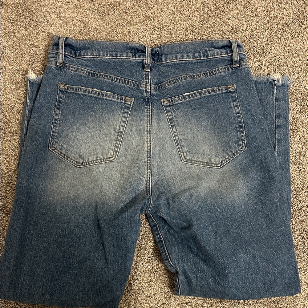LOFT Blue Distressed Ankle Jeans - Picture 5 of 5